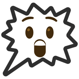 right anger bubble and astonished face