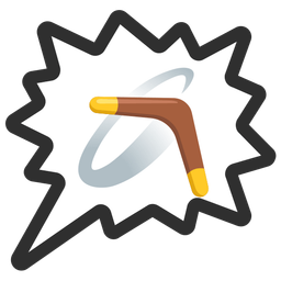 right anger bubble and boomerang