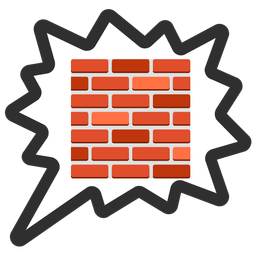 right anger bubble and brick