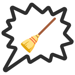 right anger bubble and broom