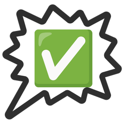 right anger bubble and check mark button