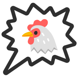 right anger bubble and chicken