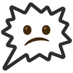 right anger bubble and confused face