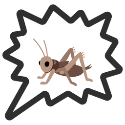 right anger bubble and cricket