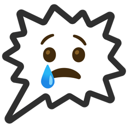 right anger bubble and crying face