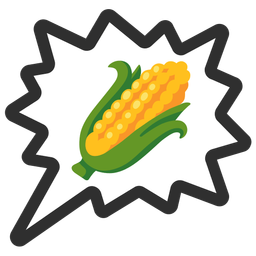 right anger bubble and ear of corn