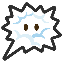 right anger bubble and face in clouds