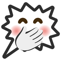 right anger bubble and face with hand over mouth