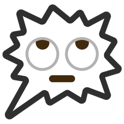 right anger bubble and face with rolling eyes