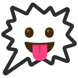 Right anger bubble and Face with tongue