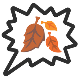 right anger bubble and fallen leaf