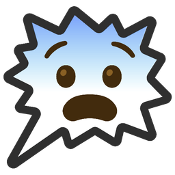 right anger bubble and fearful face