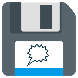 right anger bubble and floppy disk