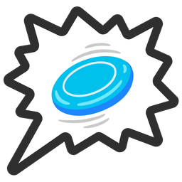 right anger bubble and flying disc