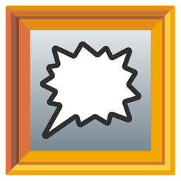 right anger bubble and framed picture