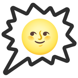 right anger bubble and full moon face