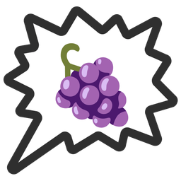 right anger bubble and grapes