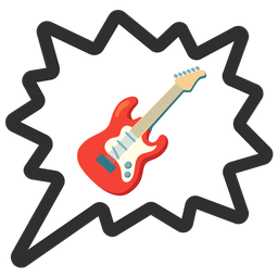 right anger bubble and guitar