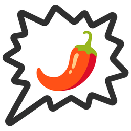 right anger bubble and hot pepper