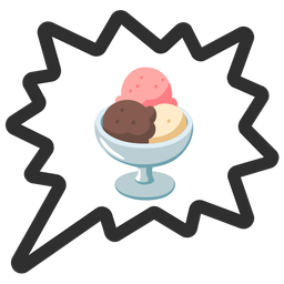 right anger bubble and ice cream