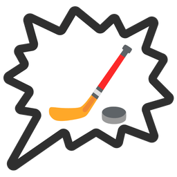 right anger bubble and ice hockey