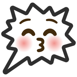 Right anger bubble and Kissing face with closed eyes