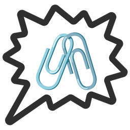 right anger bubble and linked paperclips