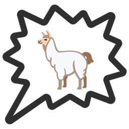 right anger bubble and llama