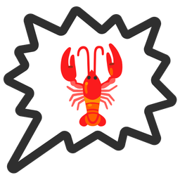 right anger bubble and lobster