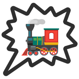 right anger bubble and locomotive