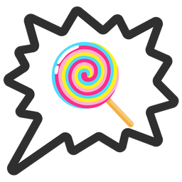 right anger bubble and lollipop