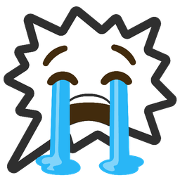 right anger bubble and loudly crying face