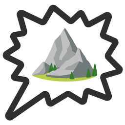 right anger bubble and mountain