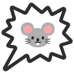 right anger bubble and mouse face