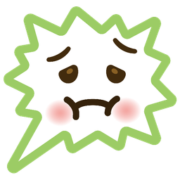 right anger bubble and nauseated face