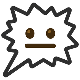 right anger bubble and neutral face