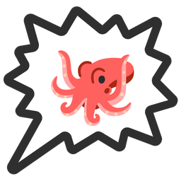 right anger bubble and octopus