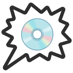 right anger bubble and optical disk