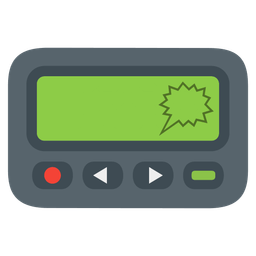 right anger bubble and pager