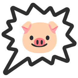 right anger bubble and pig face