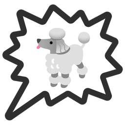 right anger bubble and poodle