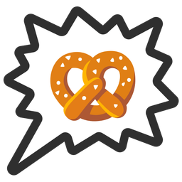 right anger bubble and pretzel