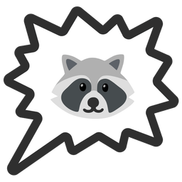 right anger bubble and raccoon