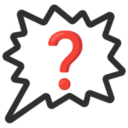 right anger bubble and red question mark