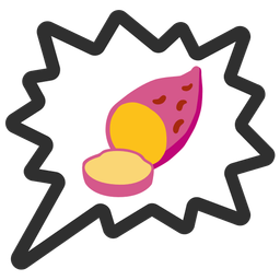 right anger bubble and roasted sweet potato