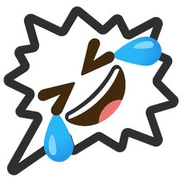 Right anger bubble and Rolling on the floor laughing