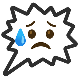 right anger bubble and sad but relieved face