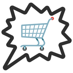 right anger bubble and shopping cart