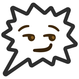 right anger bubble and smirking face