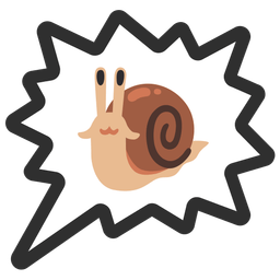 right anger bubble and snail